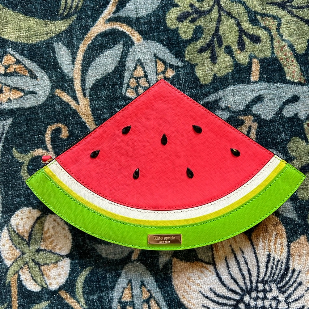 Kate Spade Leather Watermelon Clutch Wallet Summer Vibes